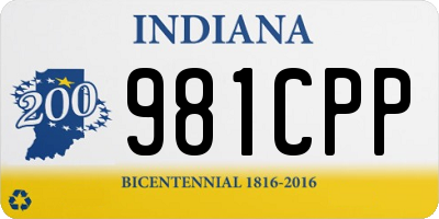 IN license plate 981CPP