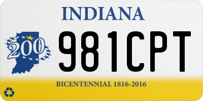 IN license plate 981CPT