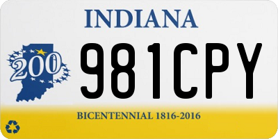 IN license plate 981CPY