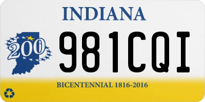 IN license plate 981CQI