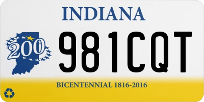 IN license plate 981CQT