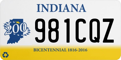 IN license plate 981CQZ