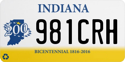 IN license plate 981CRH