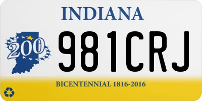 IN license plate 981CRJ