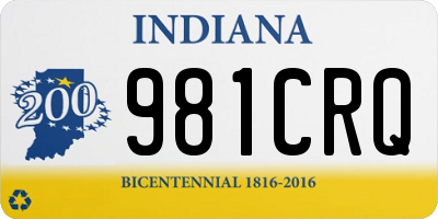 IN license plate 981CRQ