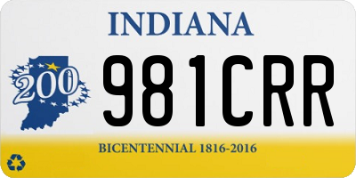 IN license plate 981CRR