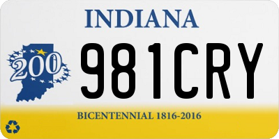 IN license plate 981CRY