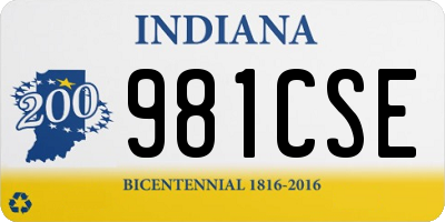 IN license plate 981CSE