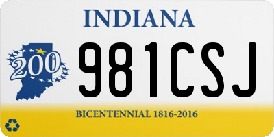 IN license plate 981CSJ