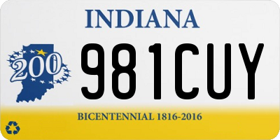 IN license plate 981CUY