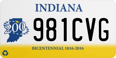 IN license plate 981CVG
