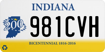 IN license plate 981CVH