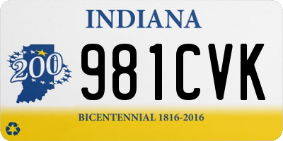 IN license plate 981CVK