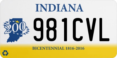 IN license plate 981CVL