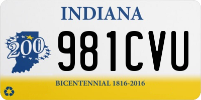 IN license plate 981CVU