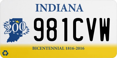 IN license plate 981CVW