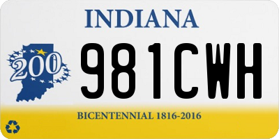 IN license plate 981CWH