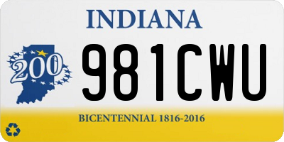 IN license plate 981CWU