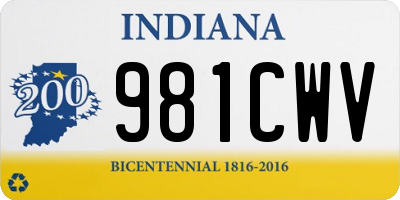 IN license plate 981CWV