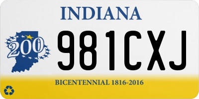IN license plate 981CXJ