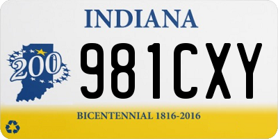 IN license plate 981CXY