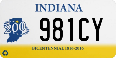 IN license plate 981CY