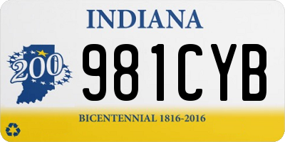 IN license plate 981CYB