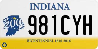 IN license plate 981CYH