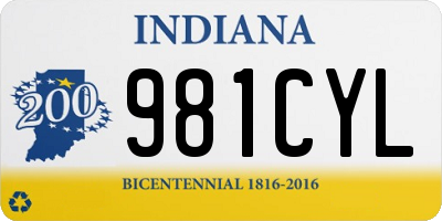 IN license plate 981CYL