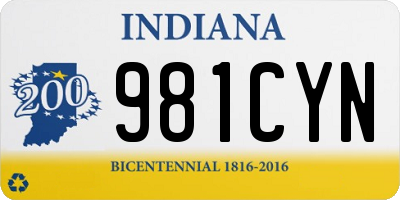 IN license plate 981CYN