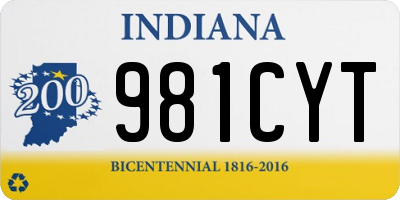 IN license plate 981CYT