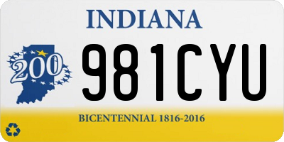 IN license plate 981CYU