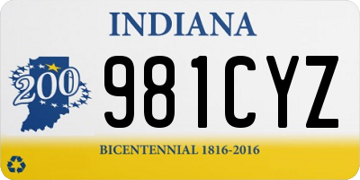 IN license plate 981CYZ