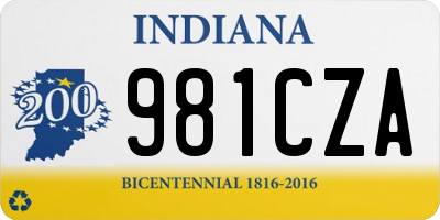 IN license plate 981CZA