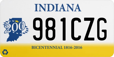 IN license plate 981CZG