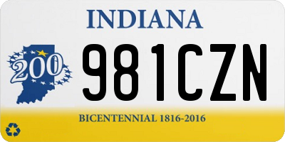 IN license plate 981CZN
