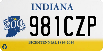 IN license plate 981CZP