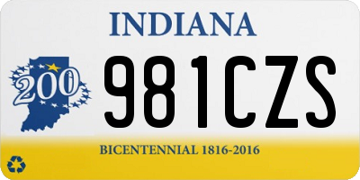 IN license plate 981CZS