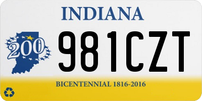 IN license plate 981CZT