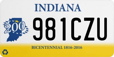 IN license plate 981CZU