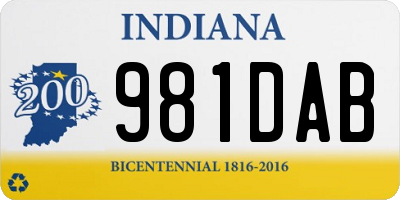 IN license plate 981DAB