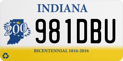 IN license plate 981DBU