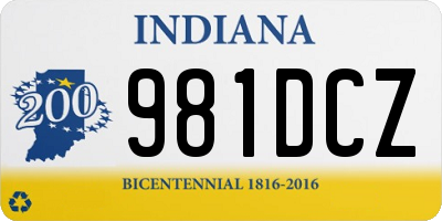 IN license plate 981DCZ