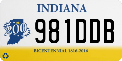 IN license plate 981DDB