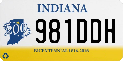 IN license plate 981DDH
