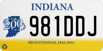 IN license plate 981DDJ