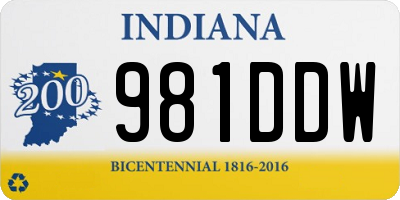 IN license plate 981DDW