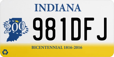 IN license plate 981DFJ