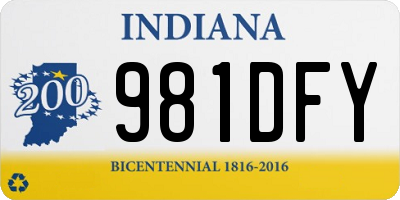 IN license plate 981DFY