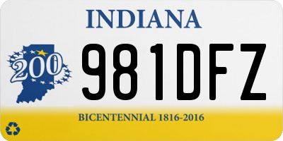 IN license plate 981DFZ